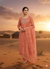 Bs 143 Slub Cotton With Embroidery Work Top With Bottom Dupatta Wholesale In India